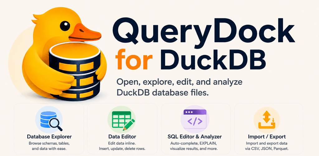 QueryDock for DuckDB feature graphic