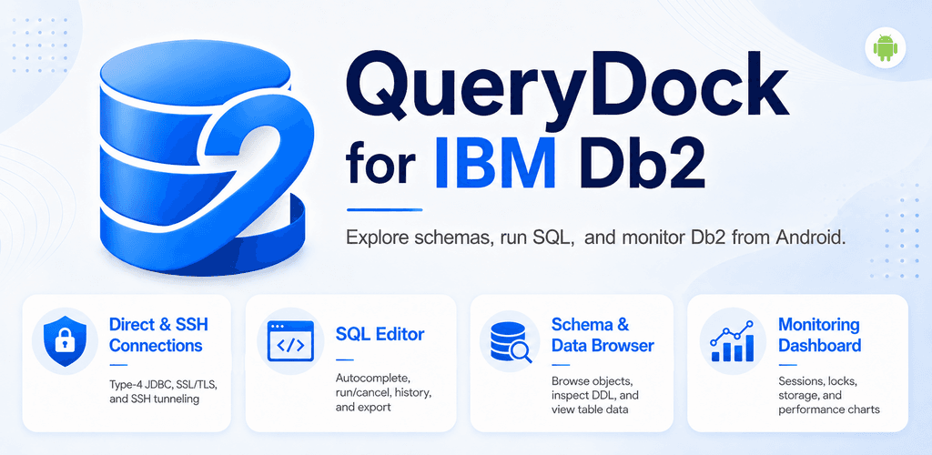 QueryDock for IBM Db2 feature graphic