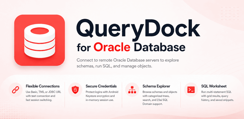 QueryDock for Oracle Database feature graphic