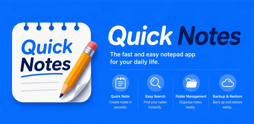 Quick Notes feature graphic