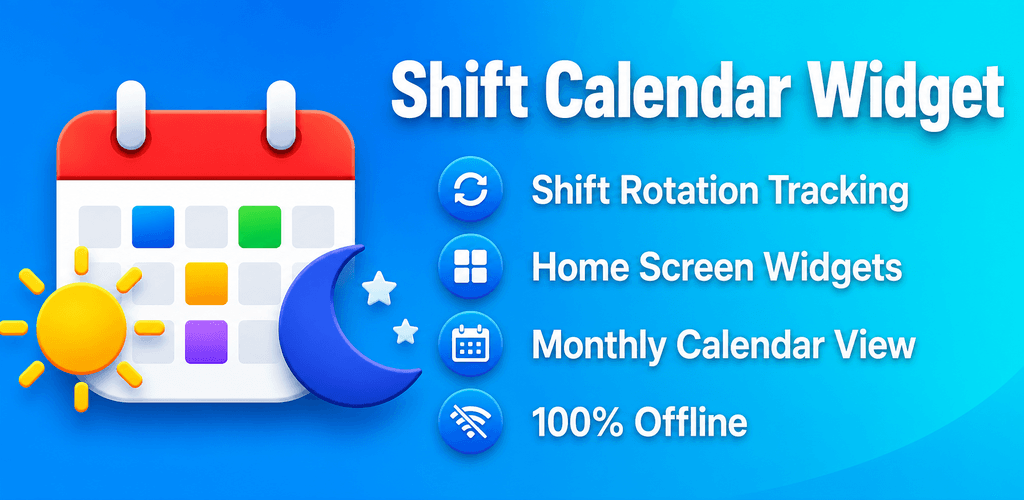 Shift Calendar Widget feature graphic
