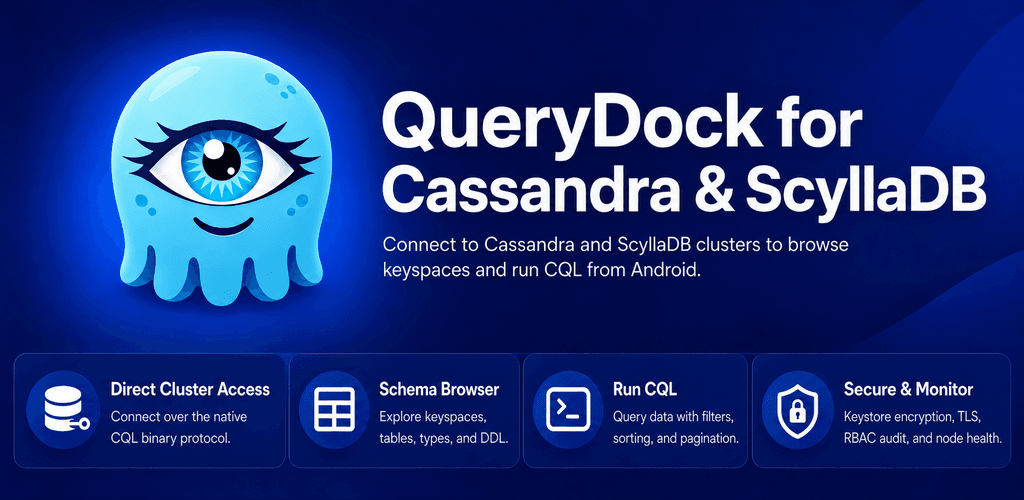 QueryDock for Cassandra/Scylla feature graphic