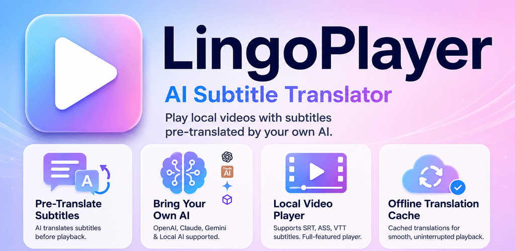 LingoPlayer feature graphic