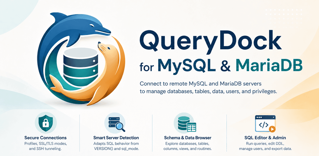 QueryDock for MySQL & MariaDB feature graphic