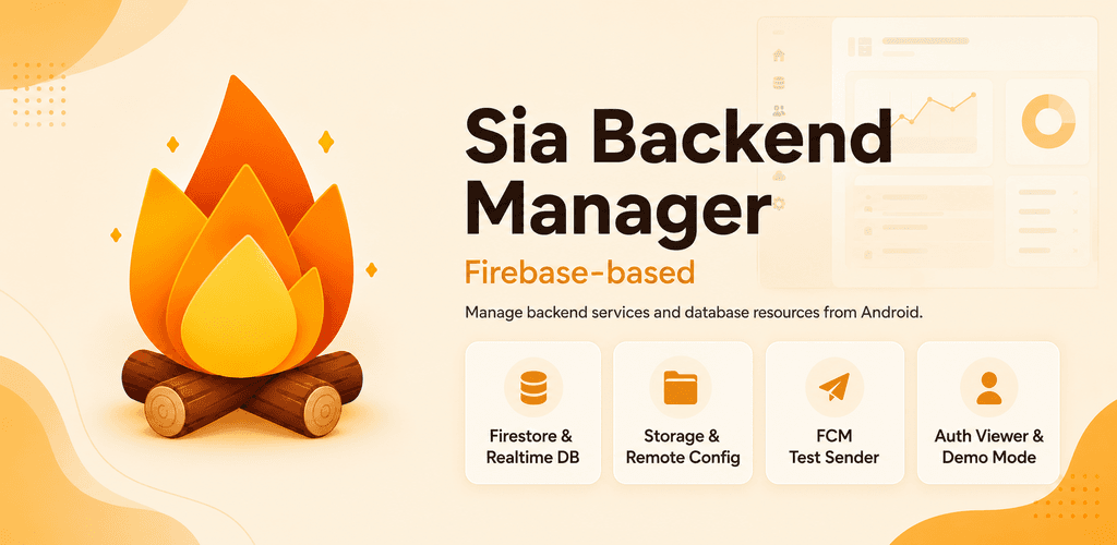 Sia Backend Manager feature graphic
